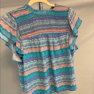 Colorful Striped Women's Top